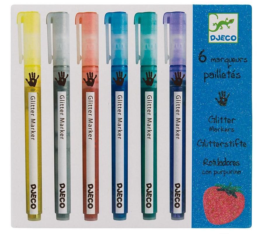 Djeco - 6 Metallic Markers