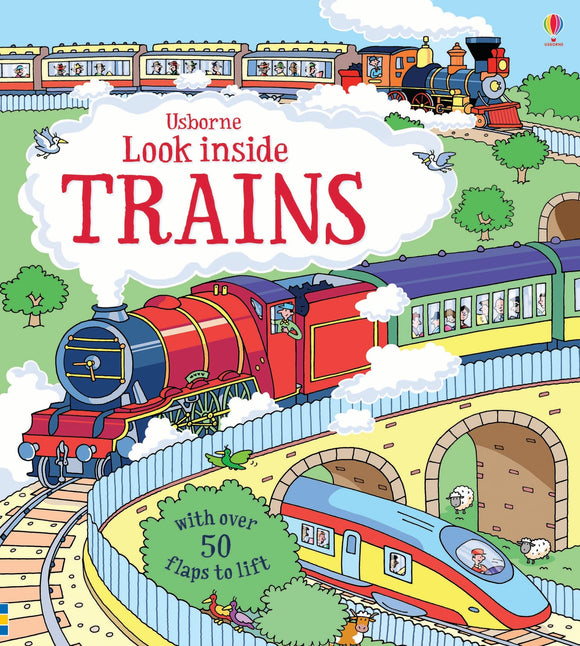Книга с окошками Look inside Trains SALE