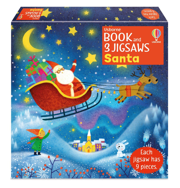 Usborne Book and 3 Jigsaws: Santa Набор из книги и пазлов