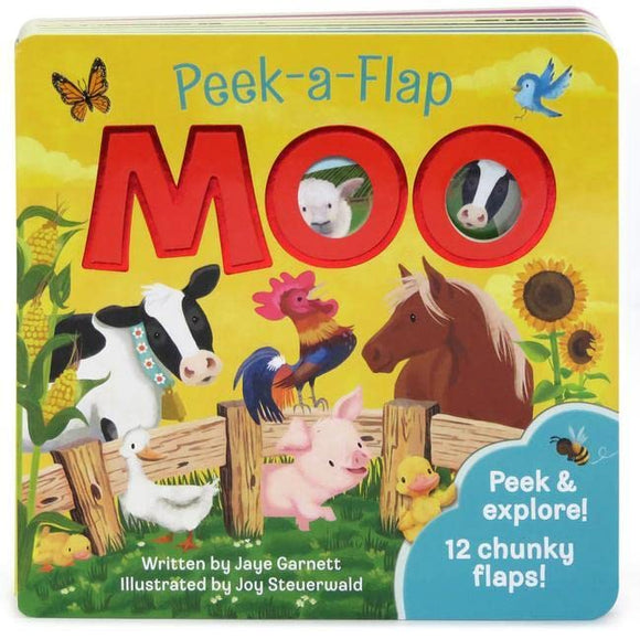 Moo: Chunky Peek a Flap Board Book Книга со створками