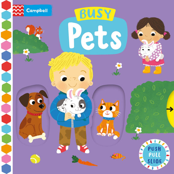 Книга с движущимися элементами Busy Pets