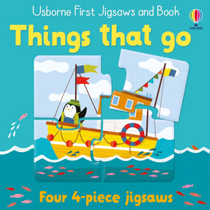 Usborne First Jigsaws: Things That Go Пазл и книга в наборе SALE