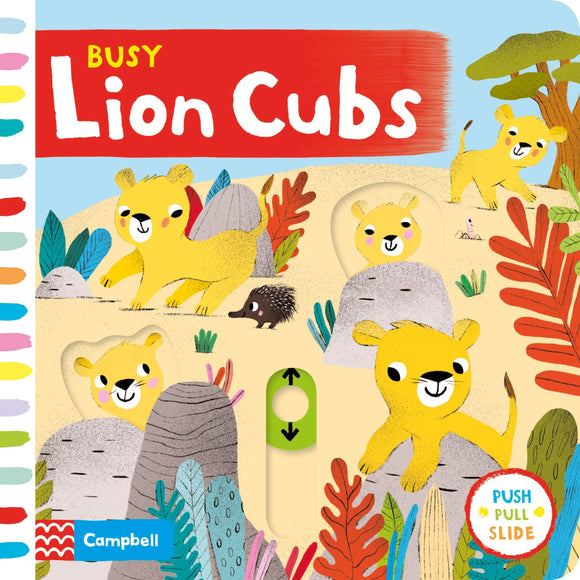 Busy Lion Cubs Книга с движущимися элементами