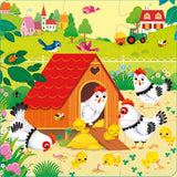 Book and 3 jigsaws: on the farm Набор и 3 пазлов и книги