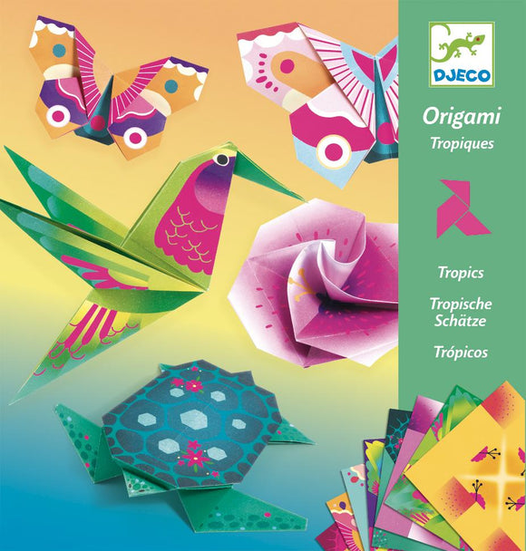 Набор для оригами Djeco «Оригами» с неоновым эффектом
